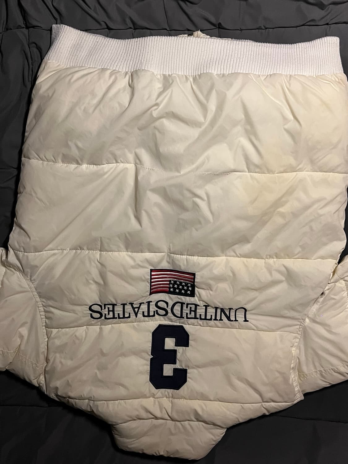 폴로 성조기 아이보리 패딩 L 상품이미지7
