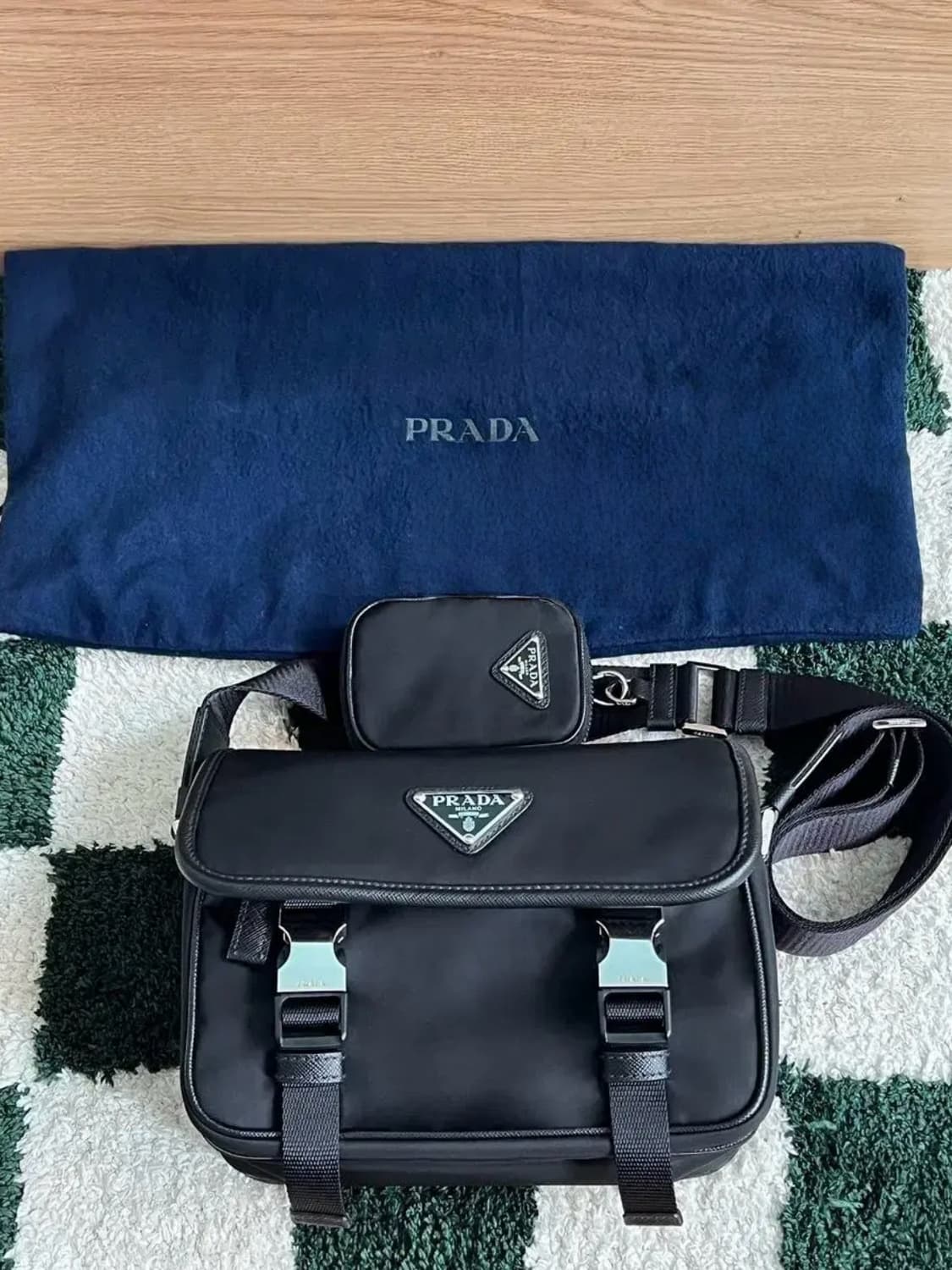 프라다 리나일론 앤 사피아노 가죽 숄더백 2vd034 상품이미지1
