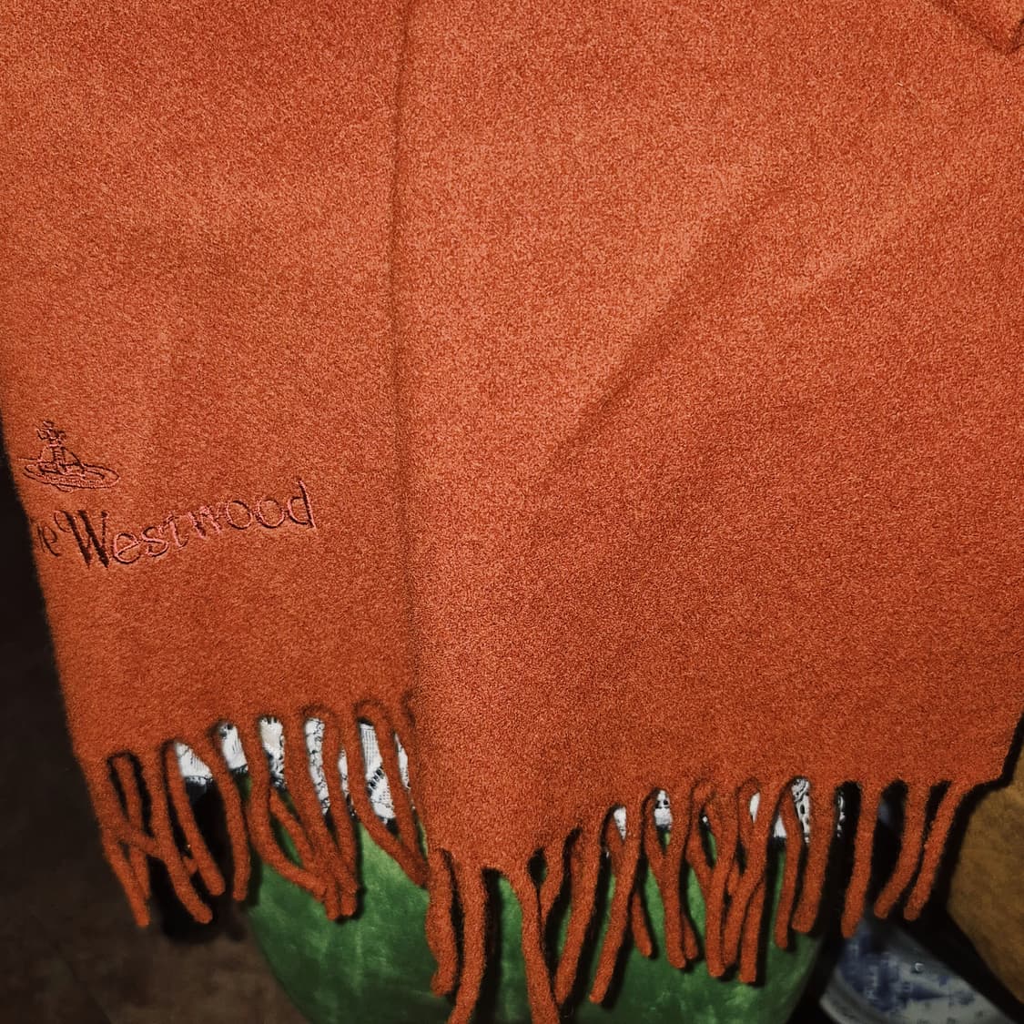 비비안웨스트우드 브릭 로즈 울 머플러 상품이미지9