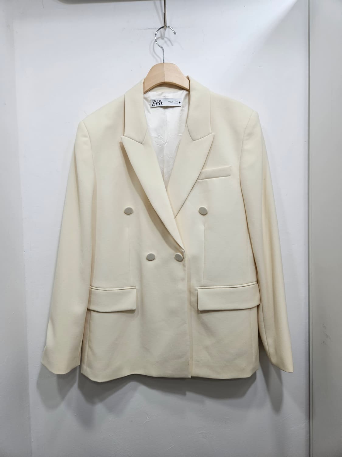 자라(ZARA) 투버튼 아이보리 블레이저 L 상품이미지7