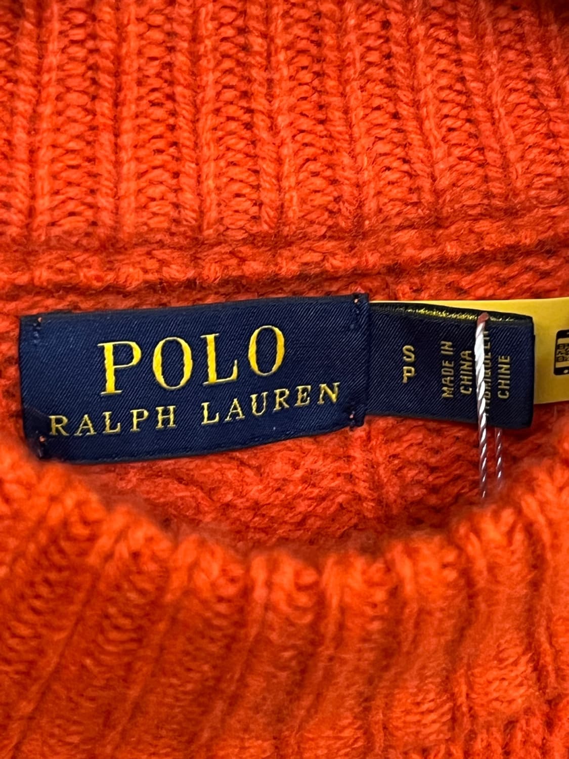 폴로 랄프로렌 오렌지 울 니트 상품이미지3