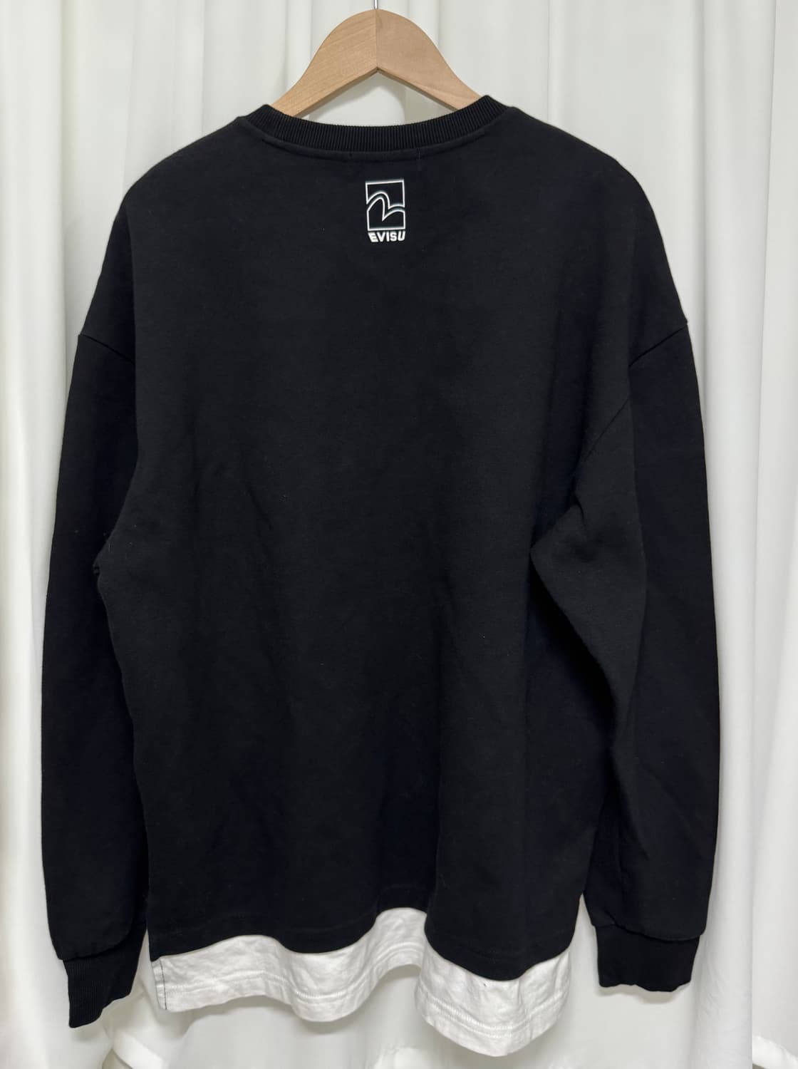 EVISU 에비수 배색 레이어드 맨투맨 상품이미지5