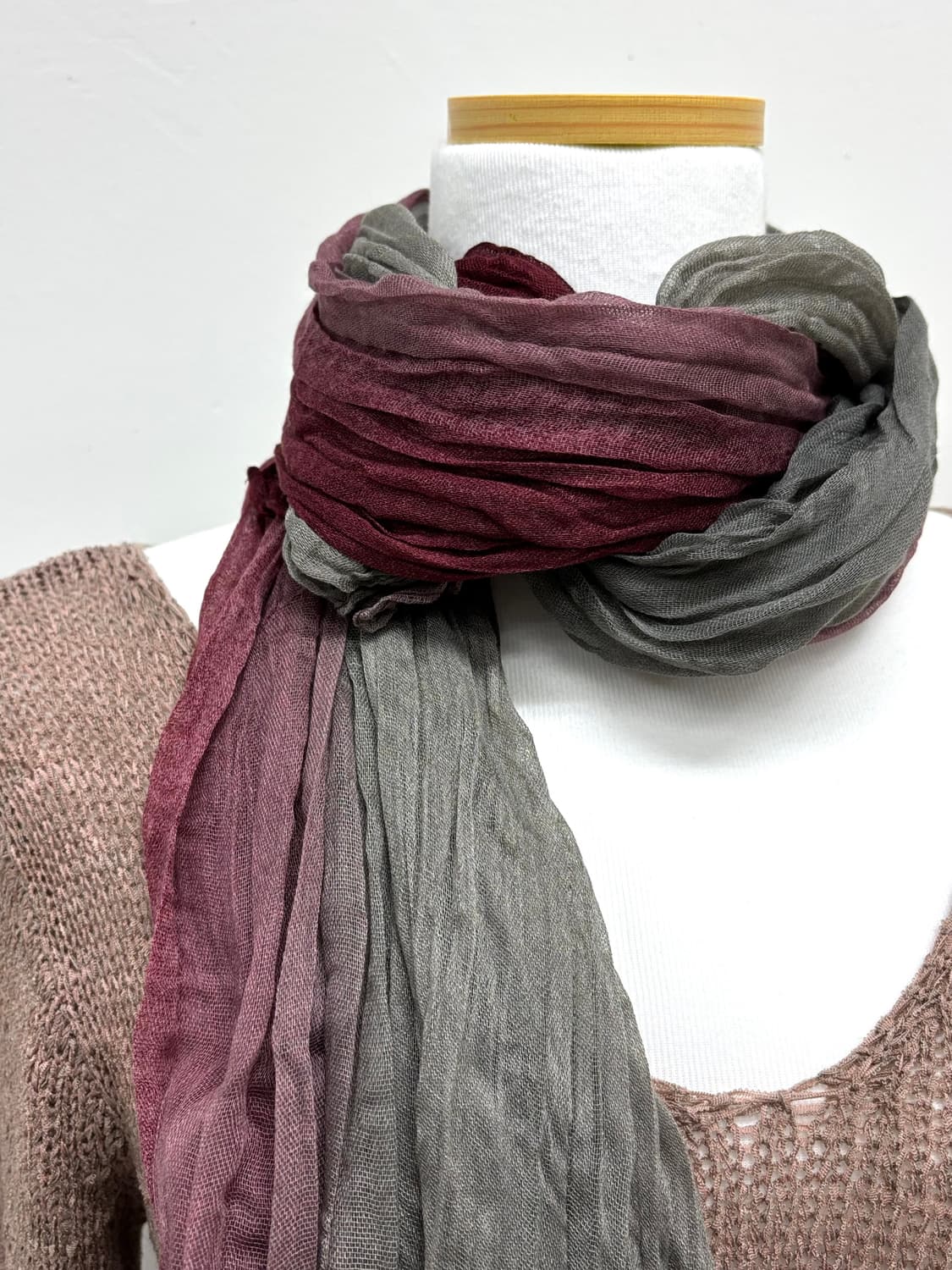 버건디 그레이 머플러 상품이미지2