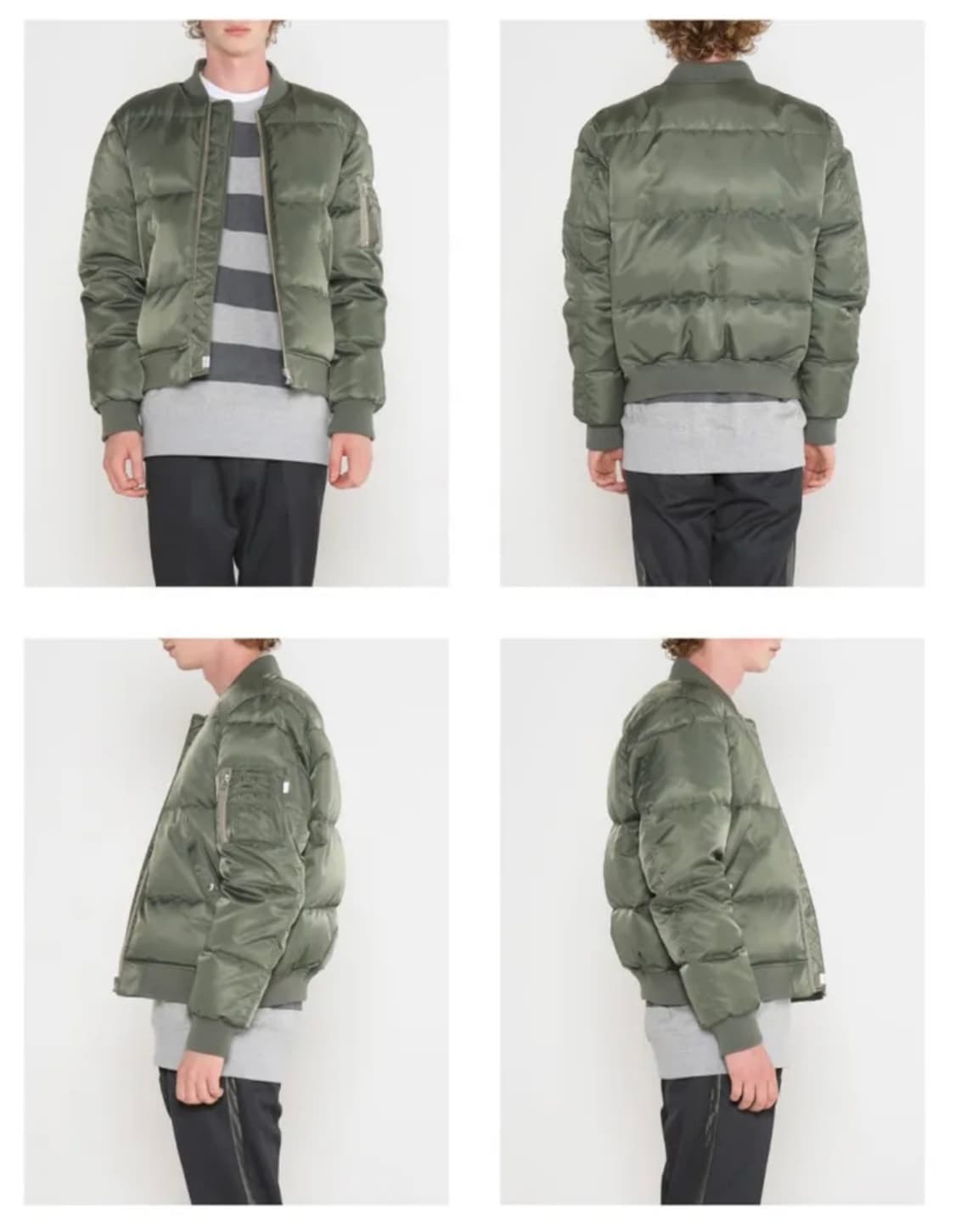 디스이즈네버댓 MA-1 다운 패딩 봄버 자켓 카키 S 상품이미지2