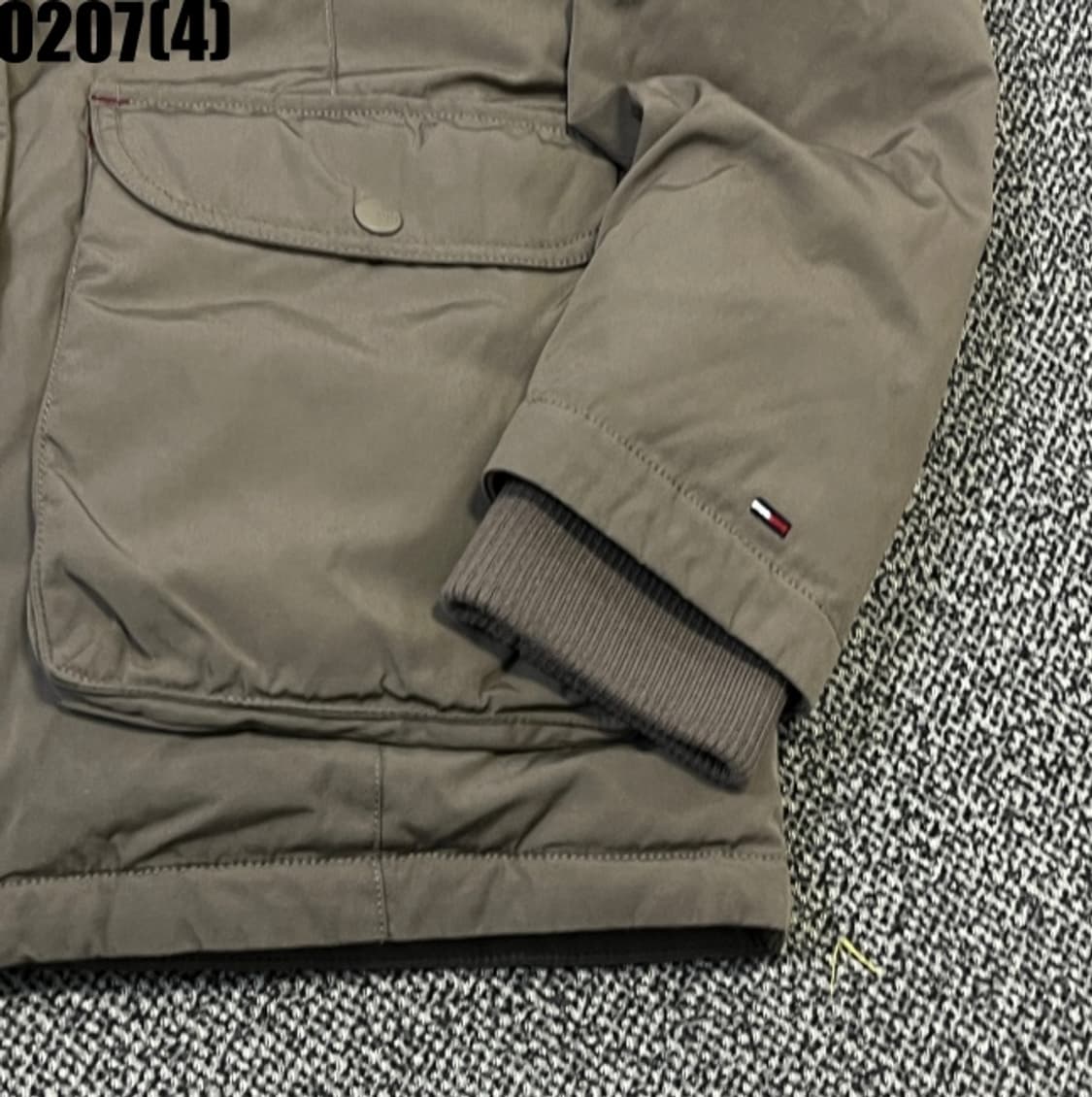 [M]타미힐피거 후드 패딩 점퍼 카키색 0207(4) 상품이미지2