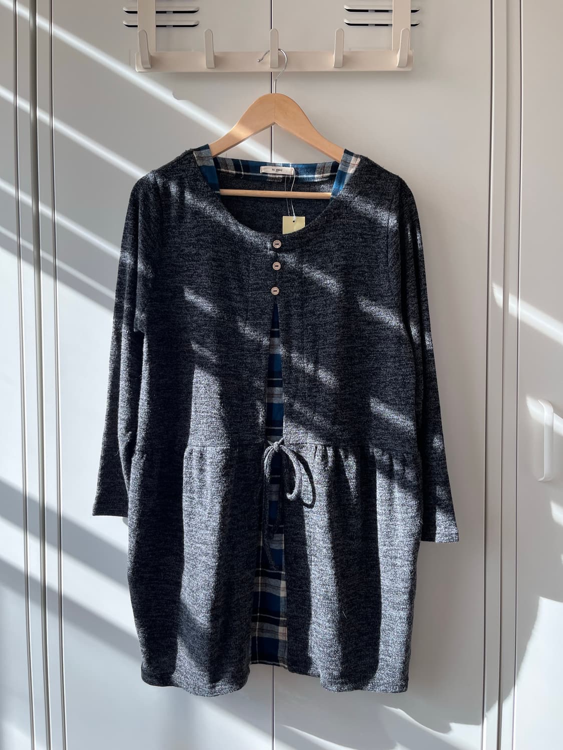 Bi abbey 체크 레이어드 바선생 원피스 상품이미지1