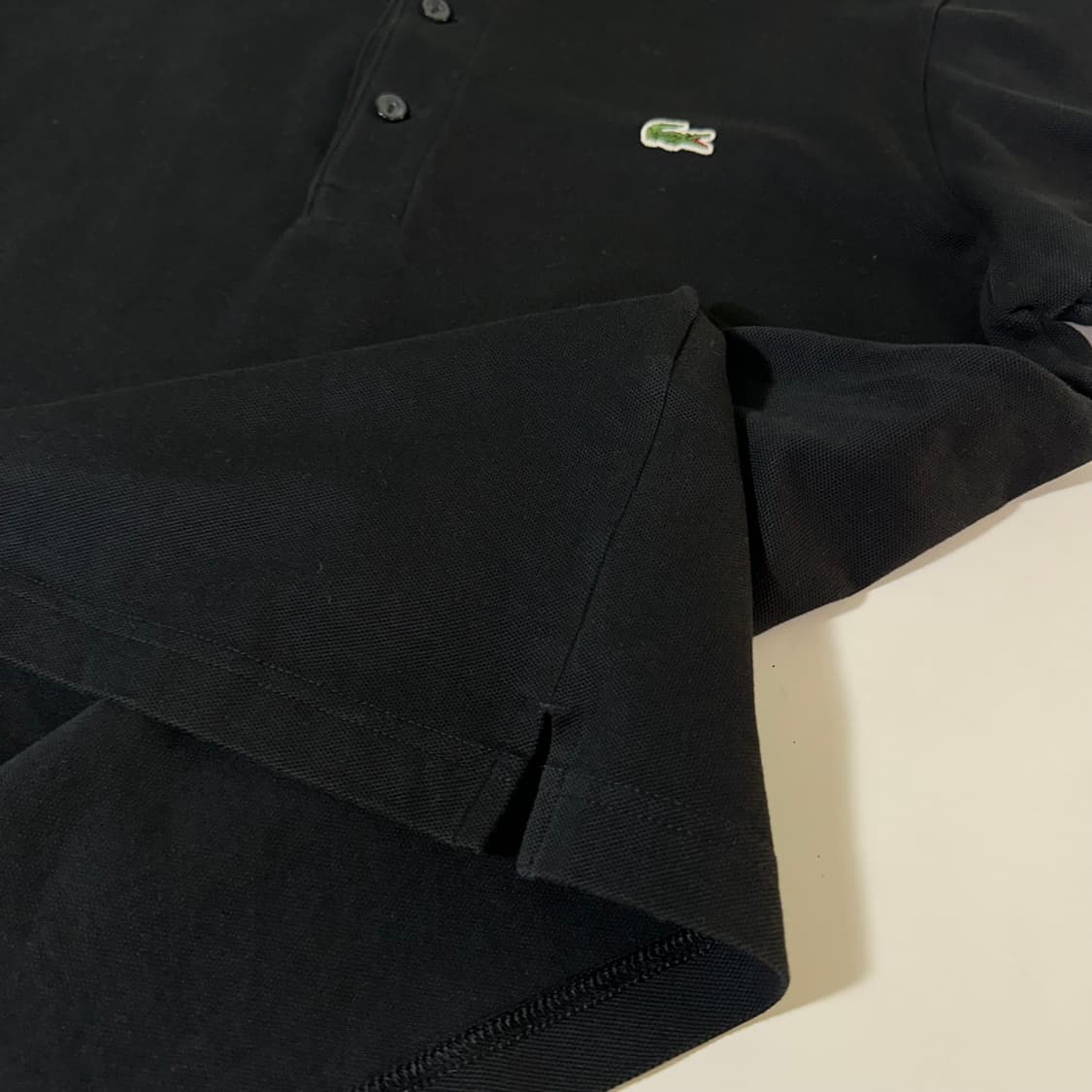 4 95 M 라코스테 블랙 기본로고 PK 반팔카라티 상품이미지4