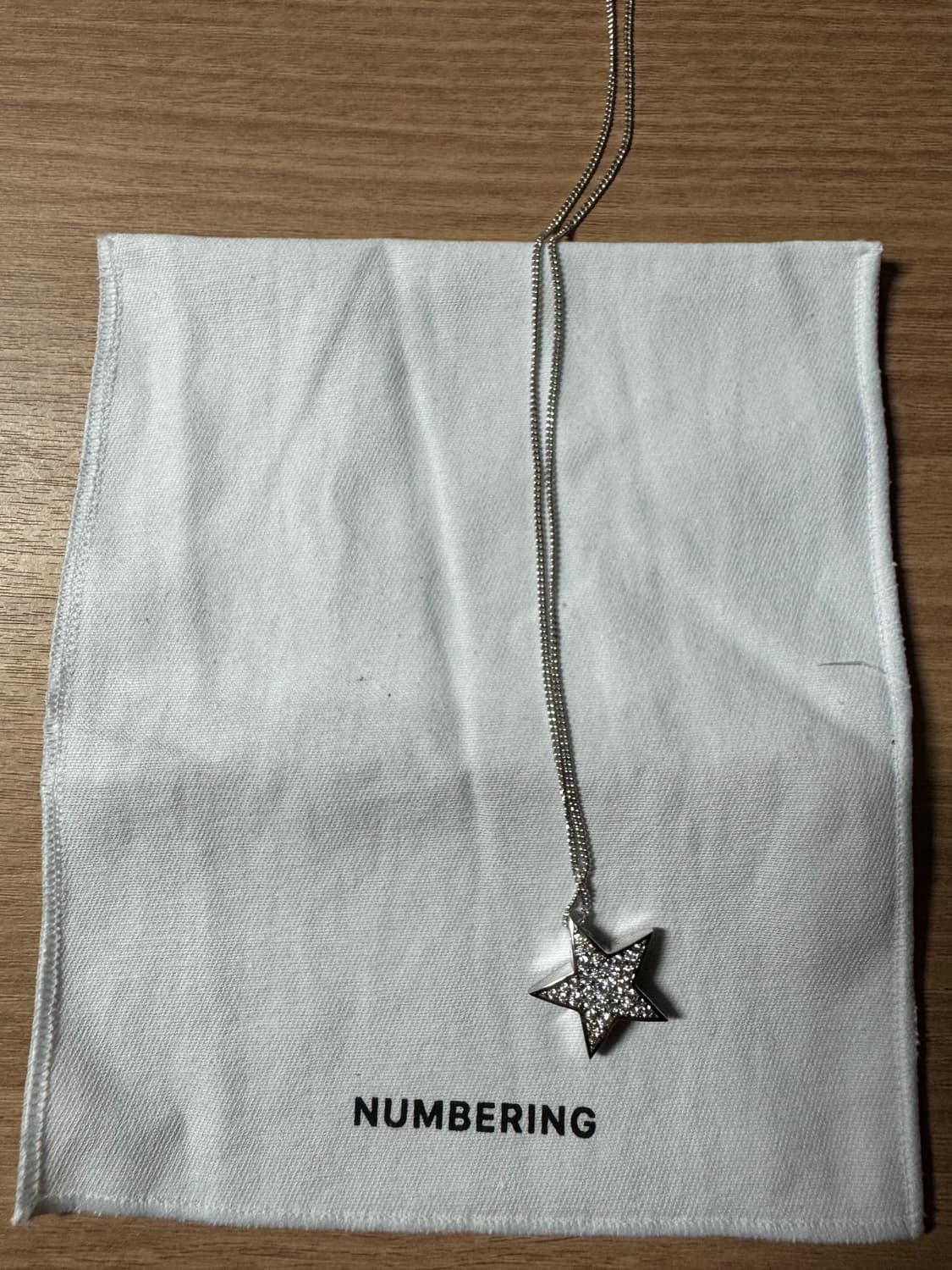 넘버링 별 모양 목걸이 실버 #3815 상품이미지2
