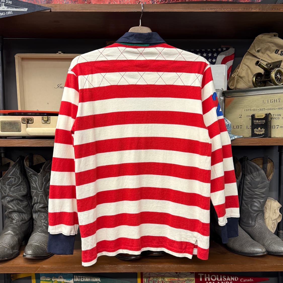 90s 폴로 랄프로렌 MERCER team 럭비 티셔츠 프레피 N1100 상품이미지2