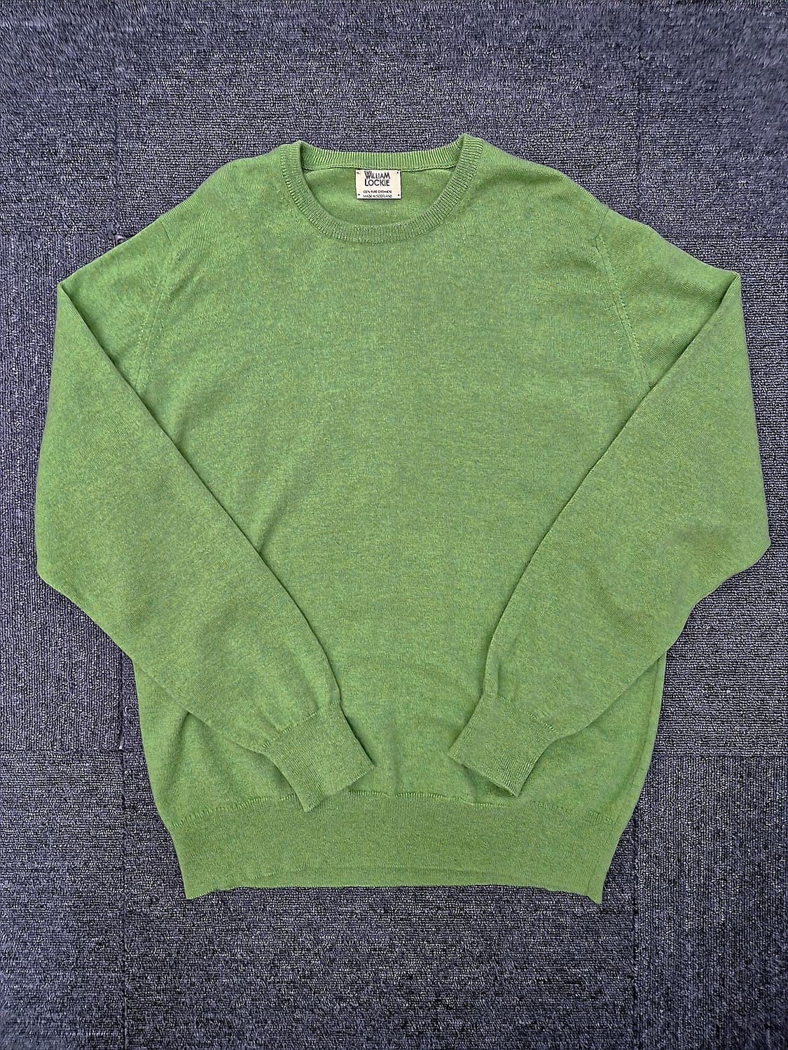 [105]<WILLIAM LOCKIE>캐시미어 100% 카키 니트 상품이미지1