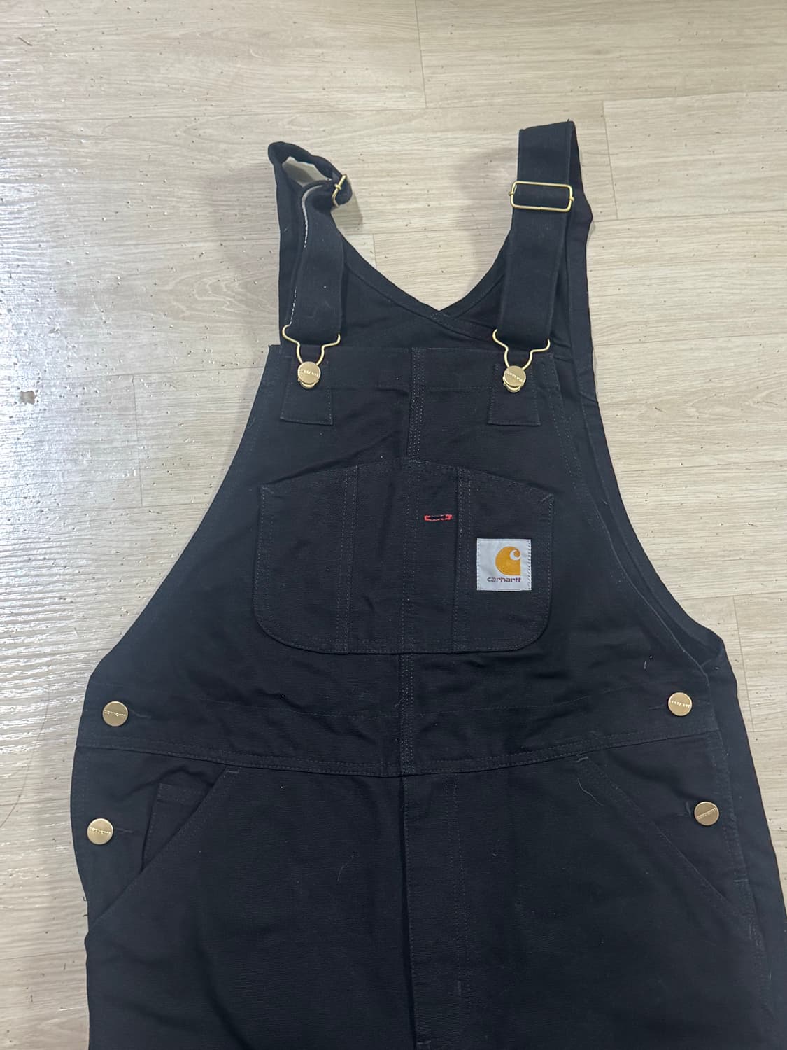 칼하트 WIP 멜빵바지 블랙 상품이미지3