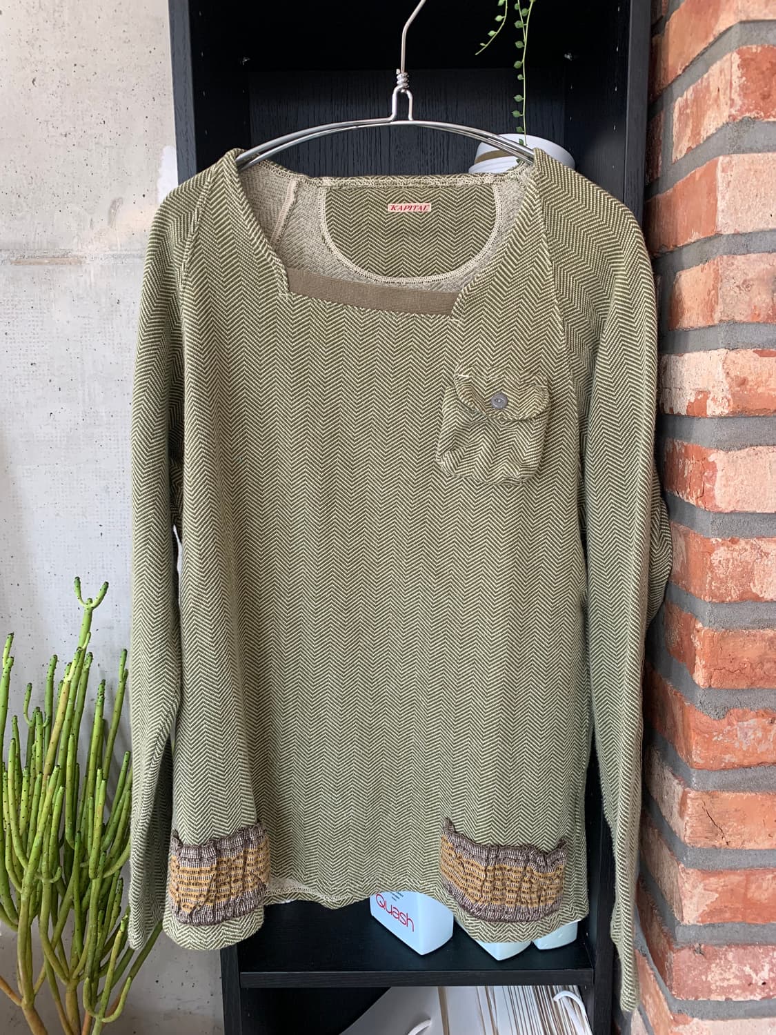 Kapital 캐피탈 스퀘어넥 니트 슬리브 상품이미지2