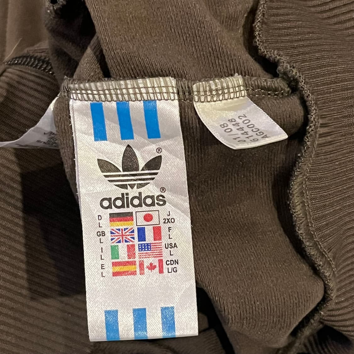 아디다스 대대대장 구형 파이어버드 카키•핑크로고 져지 트랙탑 상품이미지4