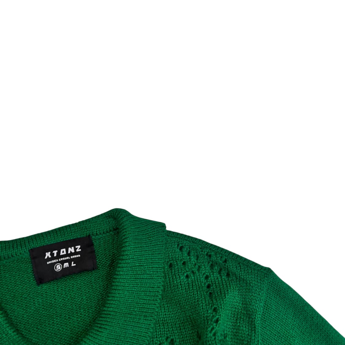 엑스톤즈 펀칭 니트 집업 상품이미지3