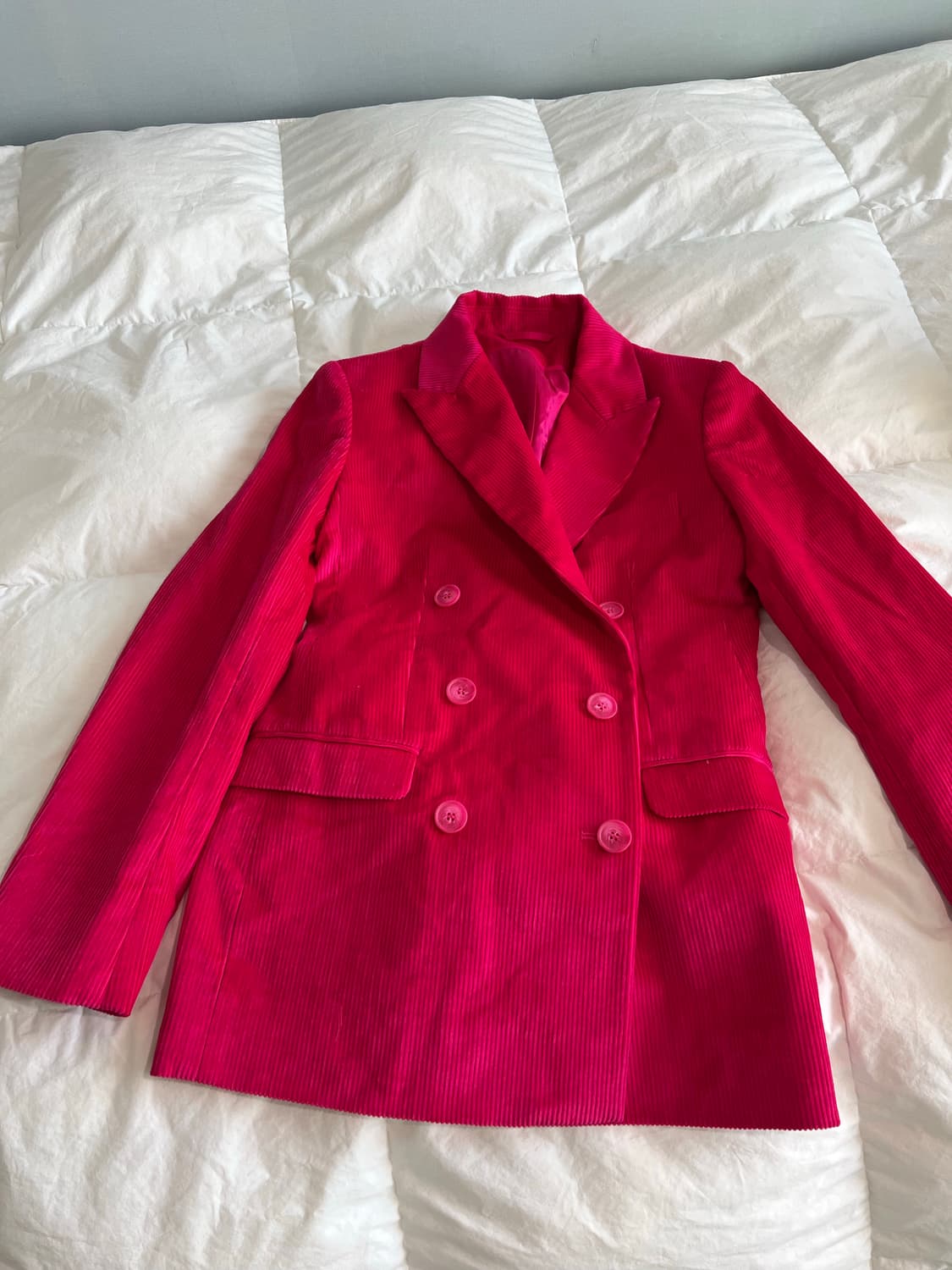 코스 코듀로이 블레이저 브라이트 핑크 자켓 상품이미지1