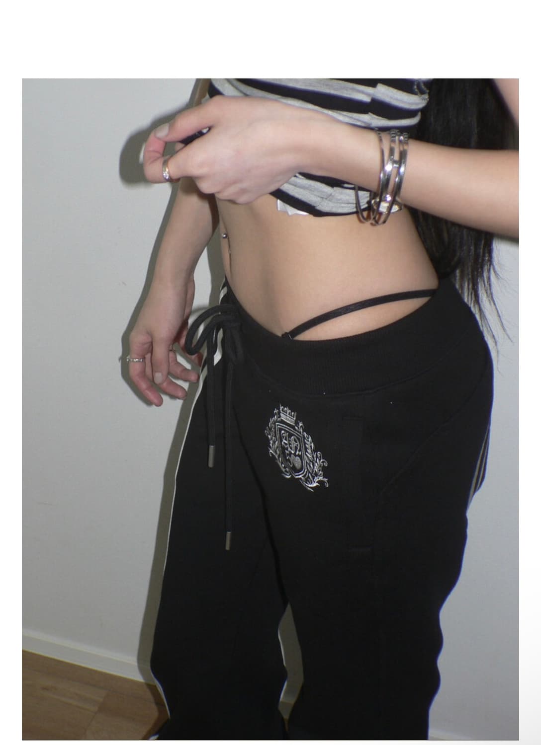 엔젤넘버555 엔젤릭 스웻팬츠 블랙 상품이미지2