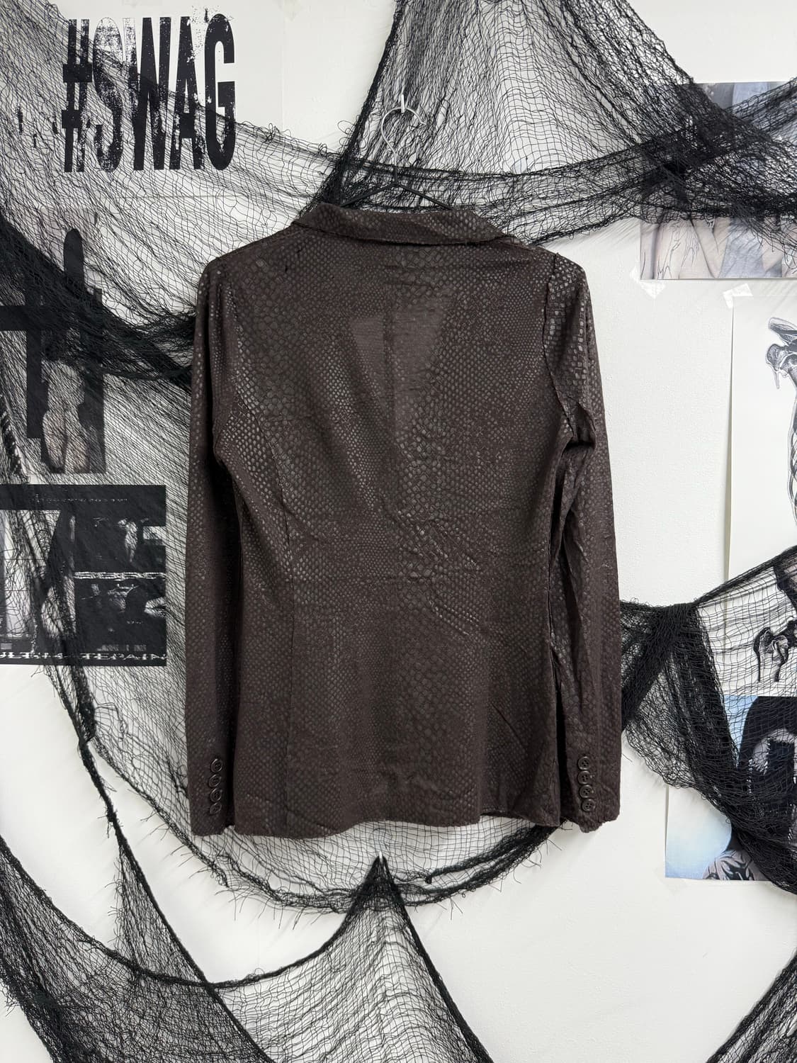 Snake pattern seethrough jacket 상품이미지4