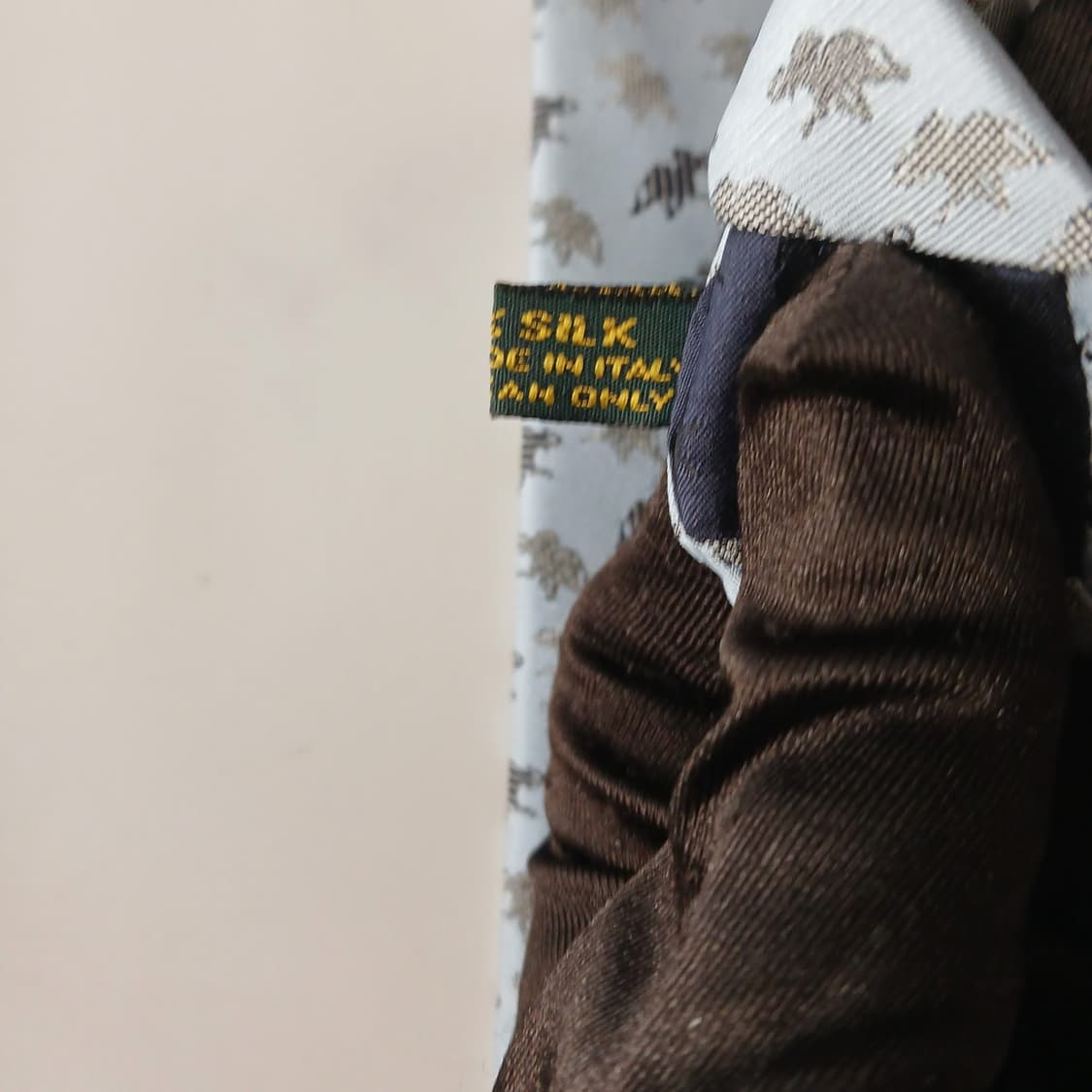 헌팅월드 실크 스카이블루 코끼리 넥타이 9.5cm A등급 A19181
 상품이미지10