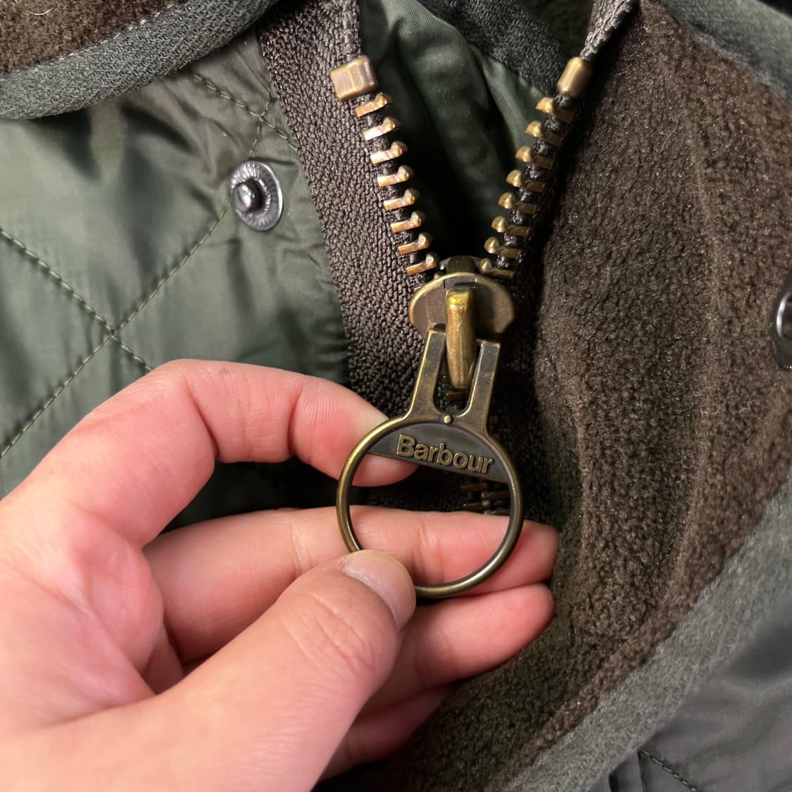 105 바버인터네셔널 90s 카키 퀄팅 자켓 상품이미지3