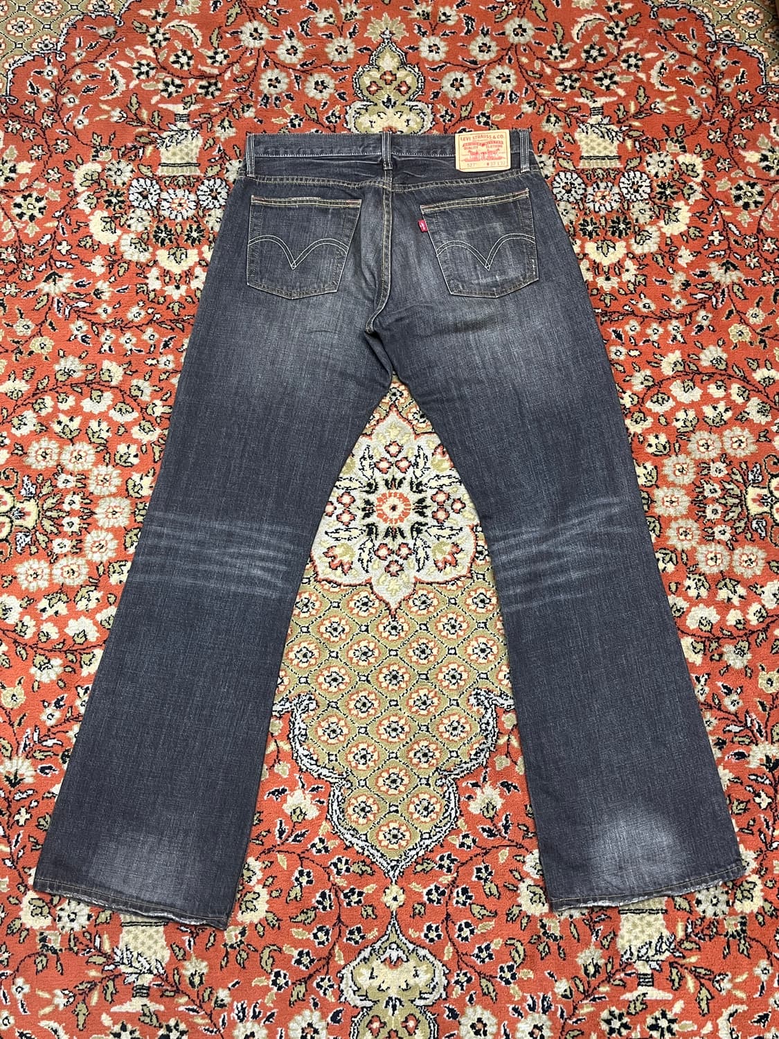 [32] 리바이스 527 흑청 부츠컷 플레어진 데님팬츠 상품이미지3