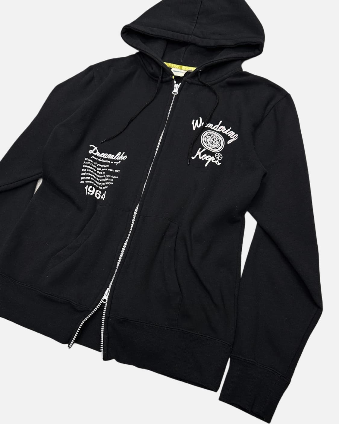 lettering printing hood zip-up 상품이미지3