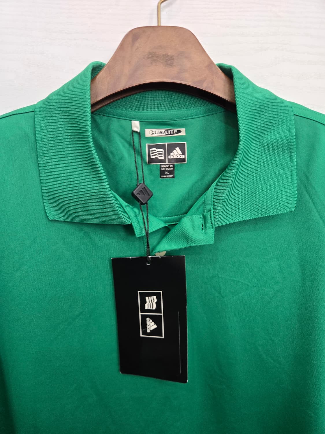 105,XL,택있는 새상품)) adidas 아디다스 그린 카라 반팔티셔츠 상품이미지2