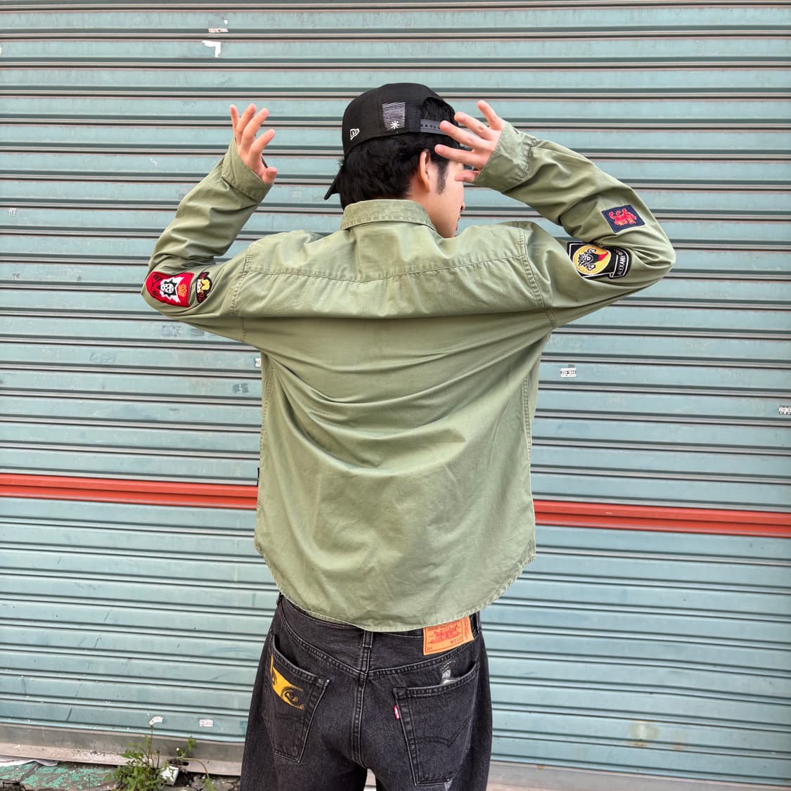 알렉산더 맥퀸 빈티지 그런지 패치 셔츠 상품이미지4