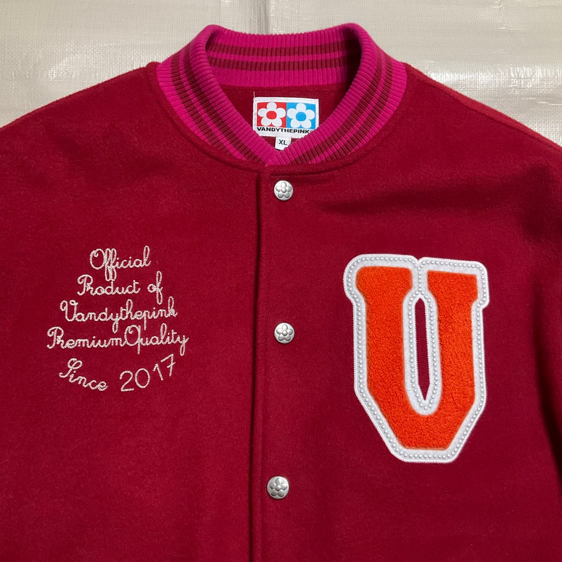 반디 더 핑크 바시티 자켓 XL 상품이미지3