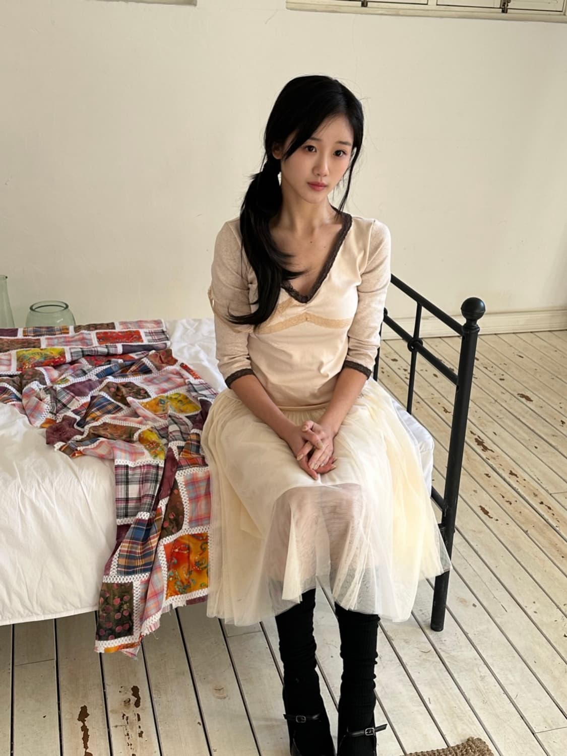 인앤양인하모니 레이스탑 핑크 상품이미지2