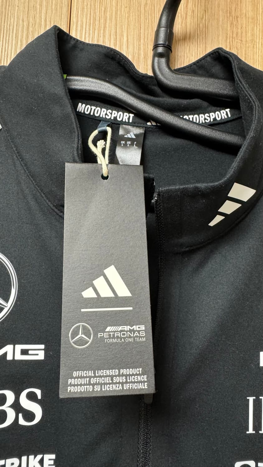 아디다스 메르세데스 AMG F1 쿼터집 블랙 스웨트셔츠 XL 상품이미지7