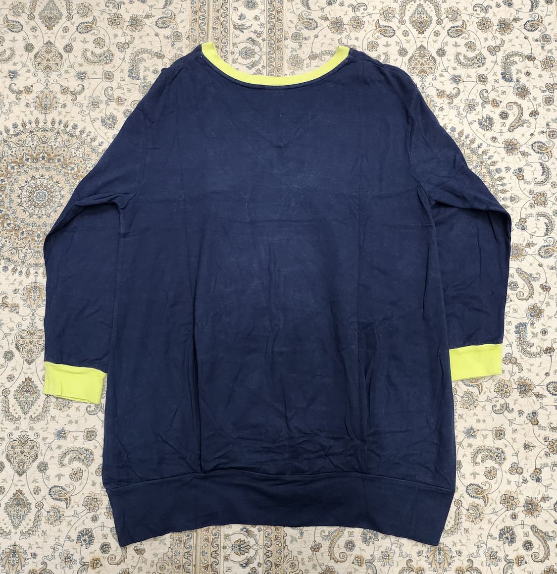 X-girl 네이비 V넥 긴팔 티셔츠 2사이즈 (77까지가능) 상품이미지2