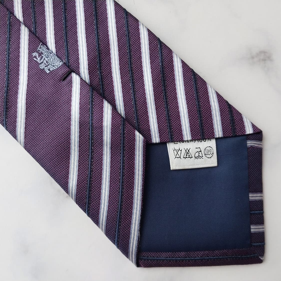 아쿠아스큐텀 실크 스트라이프 넥타이 9.6cm A+등급 K1203
 상품이미지10