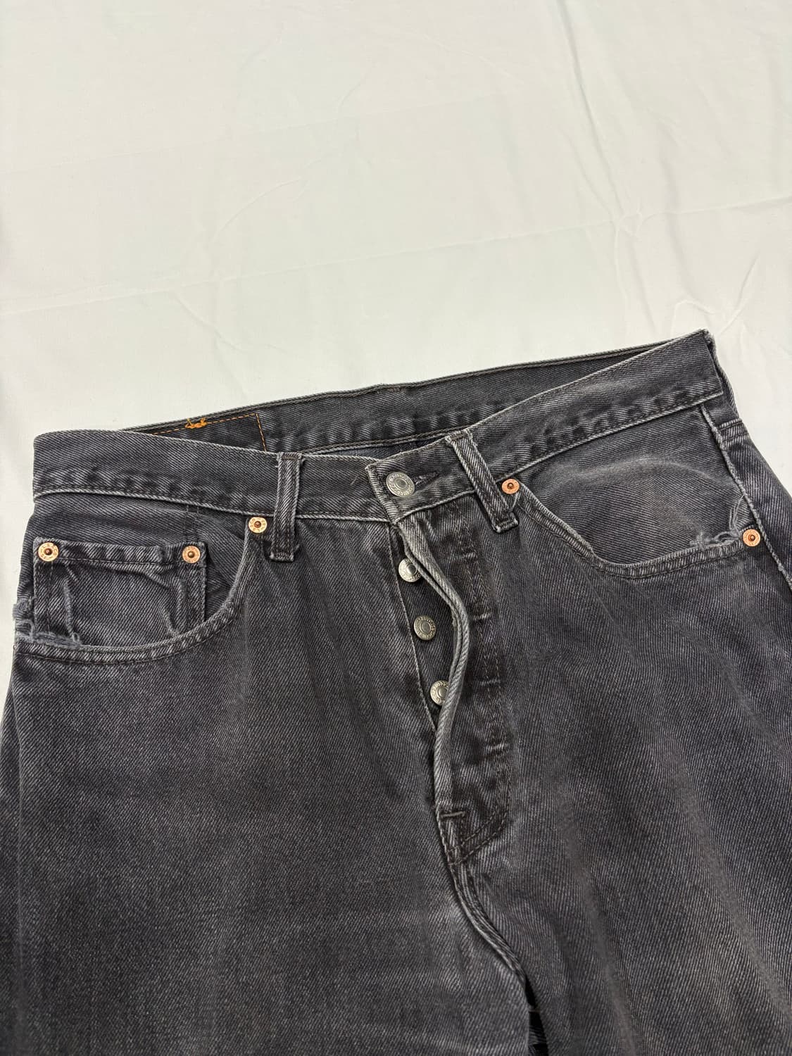 Levis 리바이스 501 블랙 워싱 데님 팬츠 Levis 501 상품이미지8