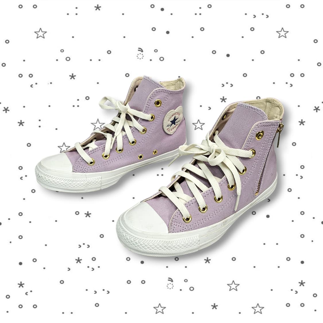 240 CONVERSE 컨버스 하이 하트패치 라일락 스니커즈 상품이미지1