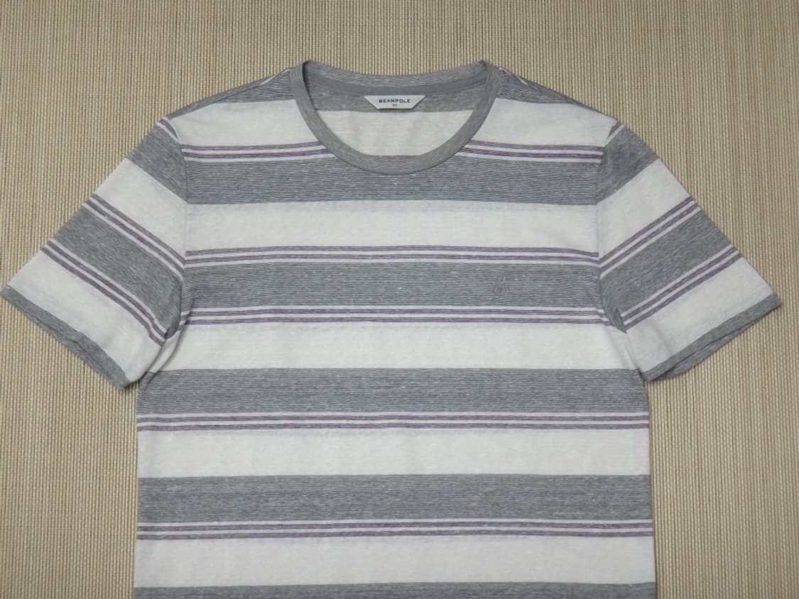 (L/100) BEANPOLE 빈폴 린넨혼방 그레이 반팔티 상품이미지3