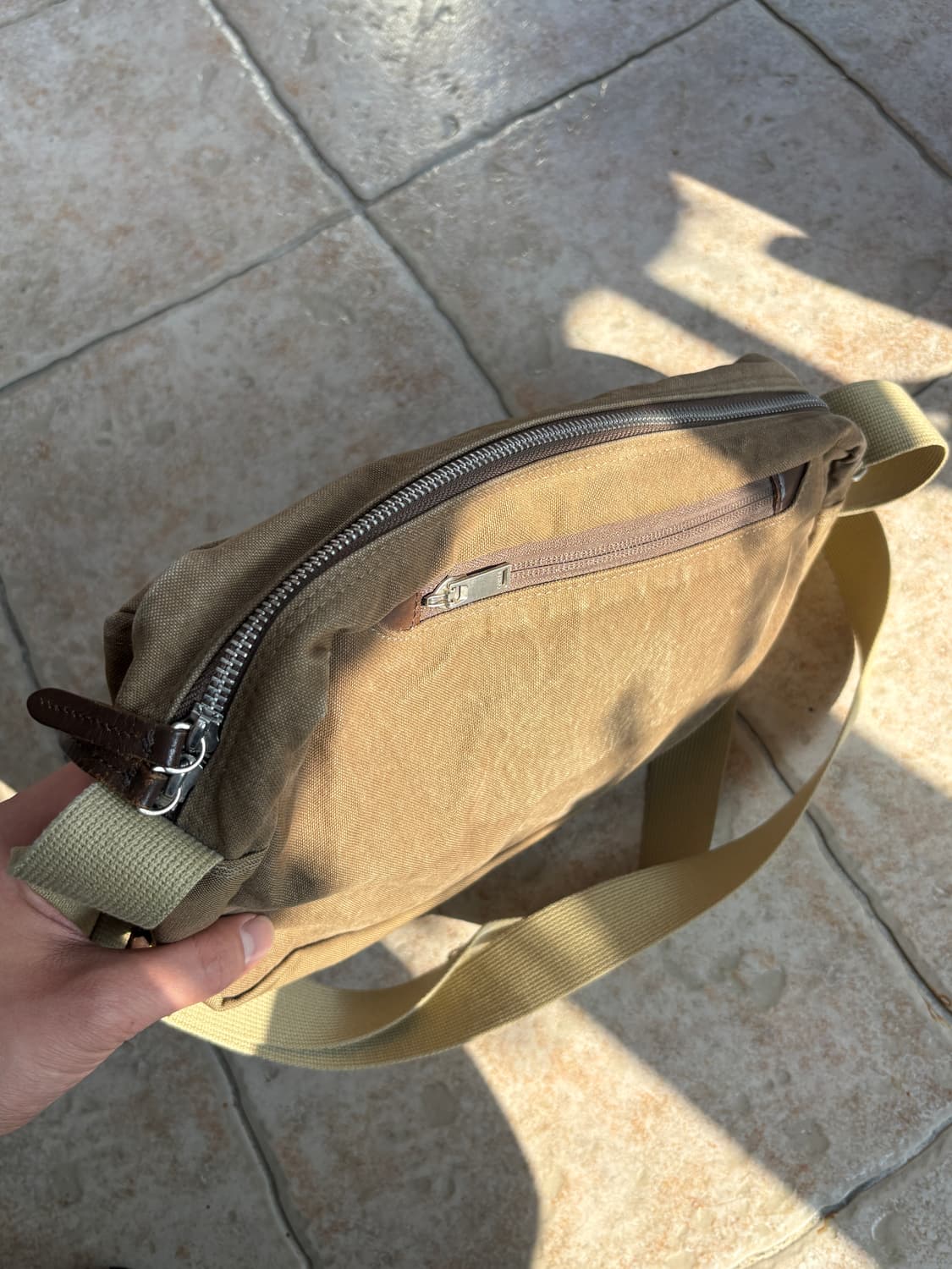 Porter beige canvas cross bag 상품이미지4