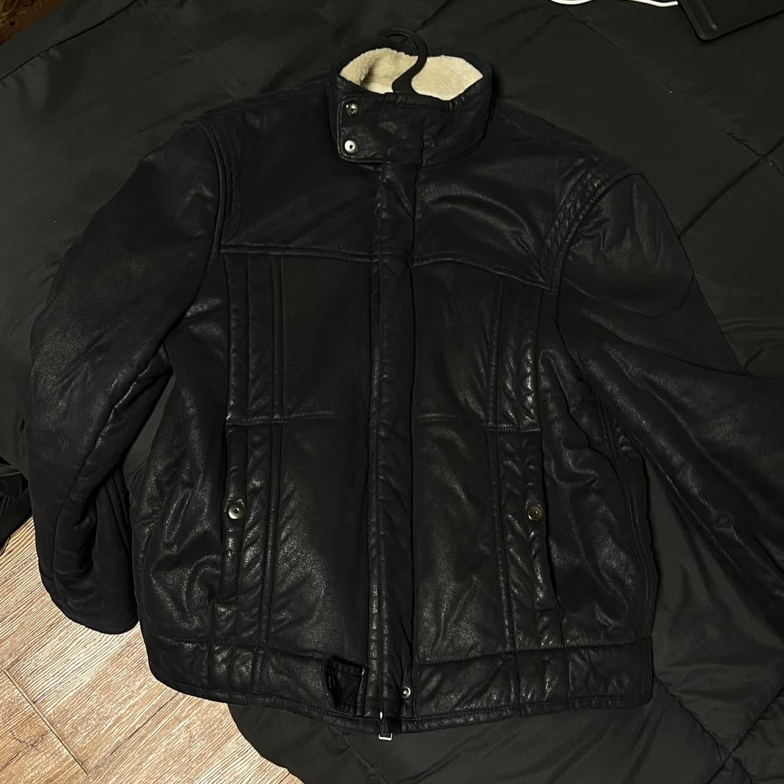 아르마니 익스체인지 양털 가죽 자켓 다크웨어 상품이미지4