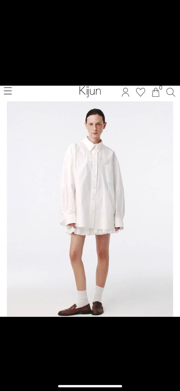 기준 kijun 스트럭처 오버사이즈 셔츠 화이트 새상품 여자셔츠 상품이미지2
