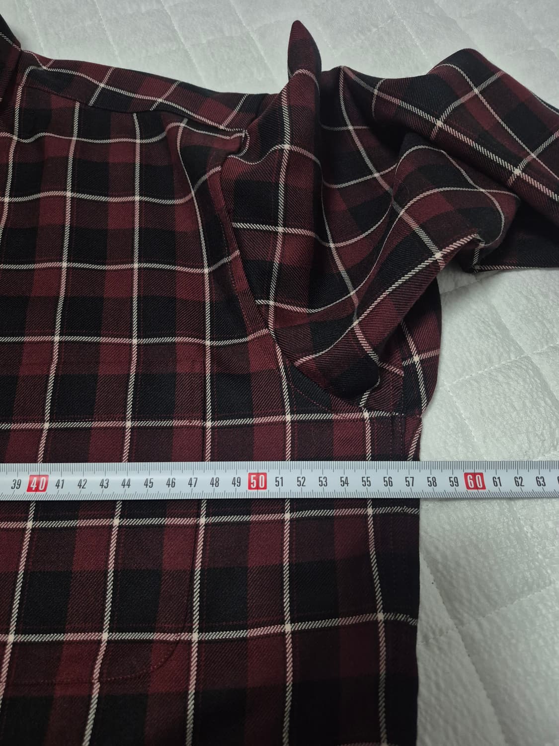 YSL 입생로랑 버건디 체크셔츠남성 100사이즈 상품이미지6