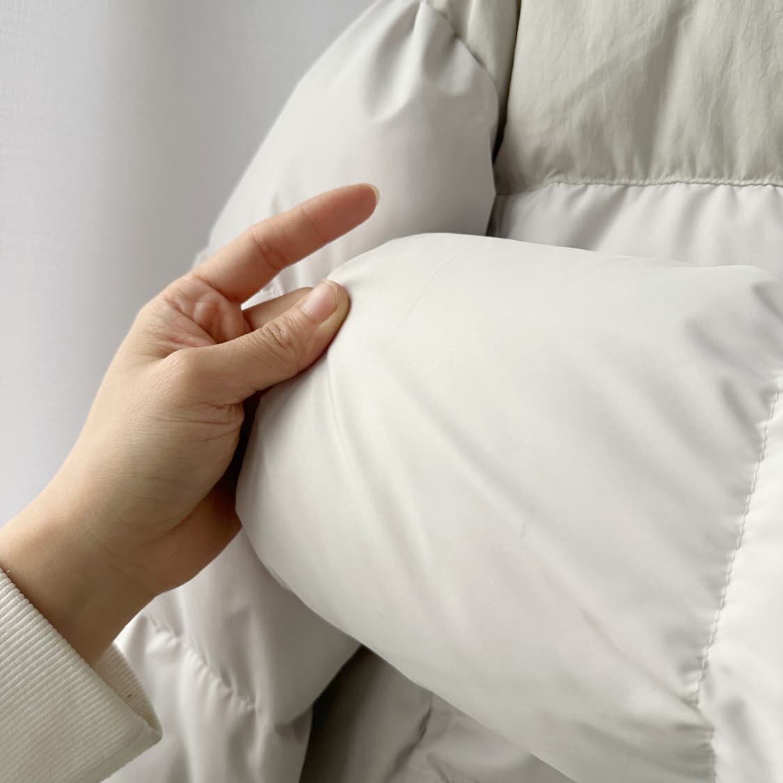 내셔널 지오그래픽 와펜 다운 패딩 라이트 그레이 S 상품이미지8