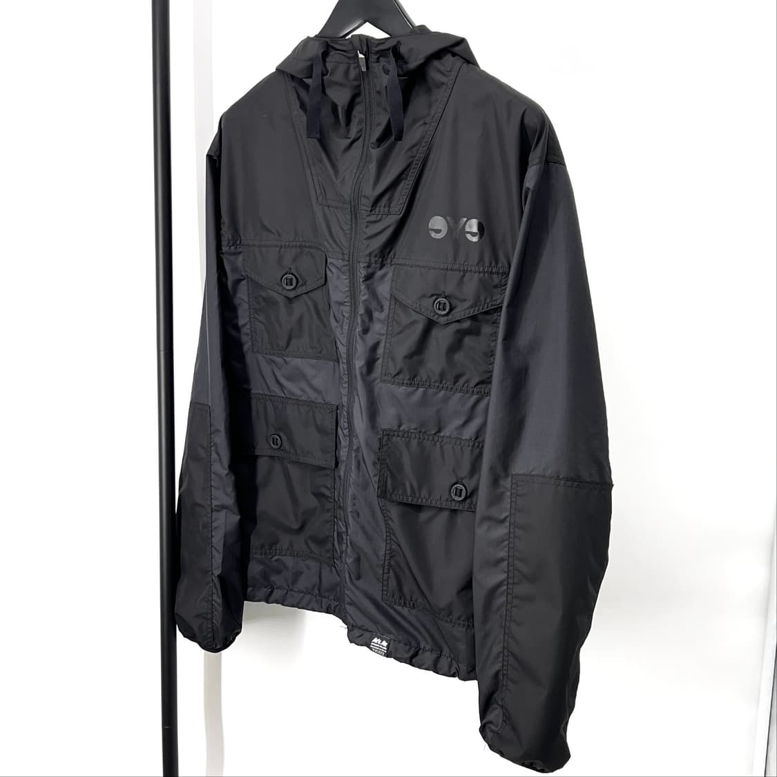 [XL사이즈] 준야와타나베 바람막이 집업 자켓 블랙 상품이미지4