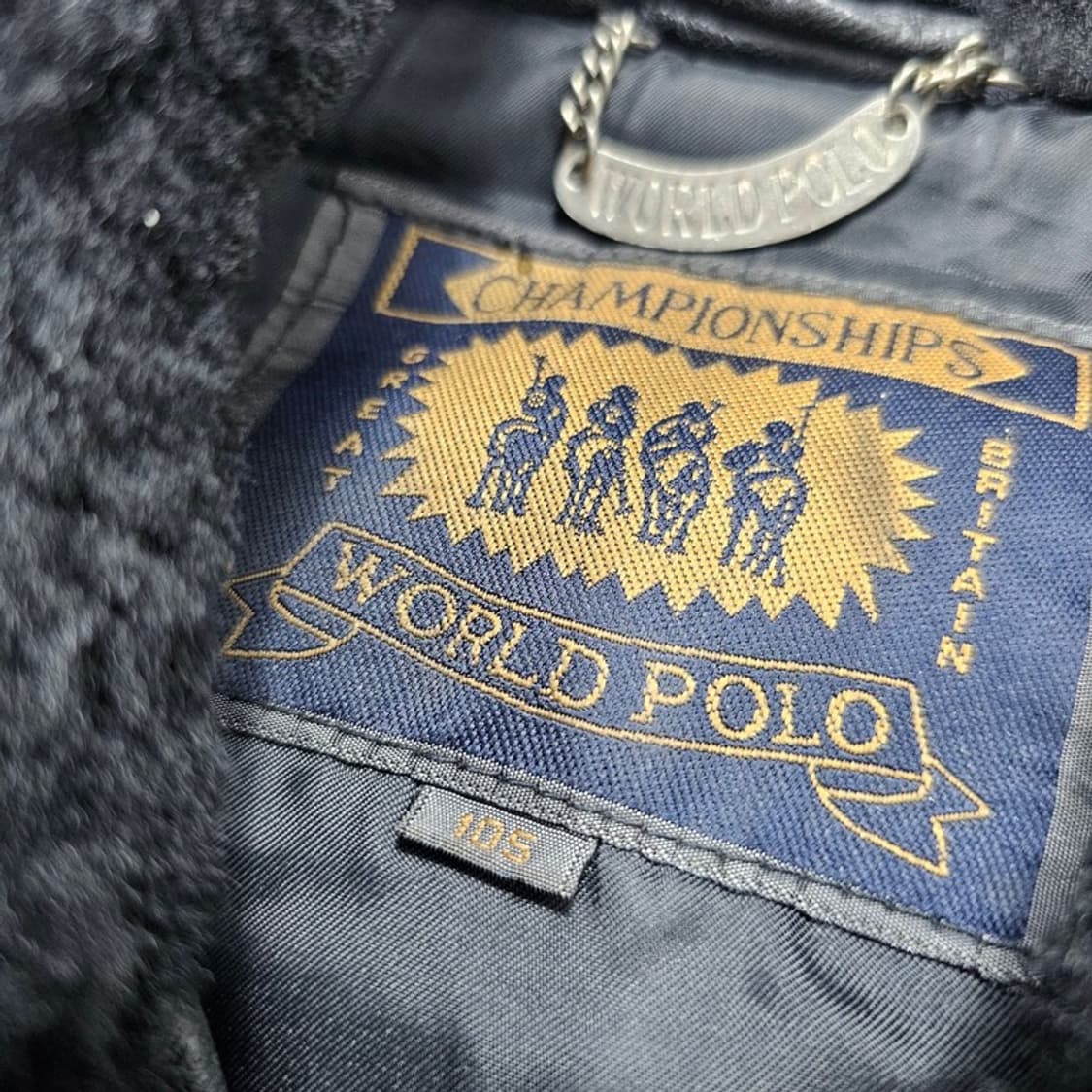 WORLD POLO 양가죽 봄버 자켓 XL 상품이미지7