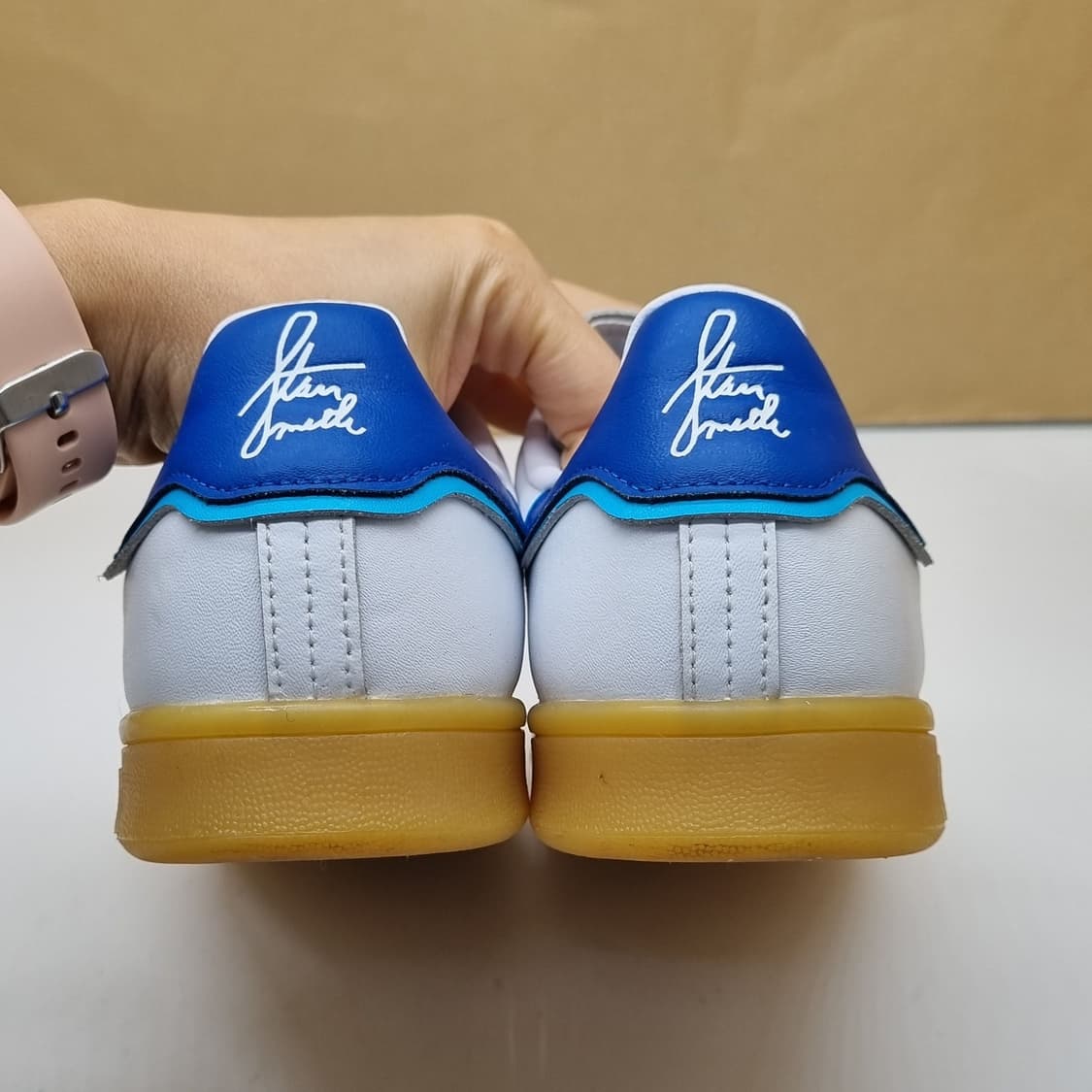 아디다스 스탠스미스 블루 스니커즈 245. 상품이미지4