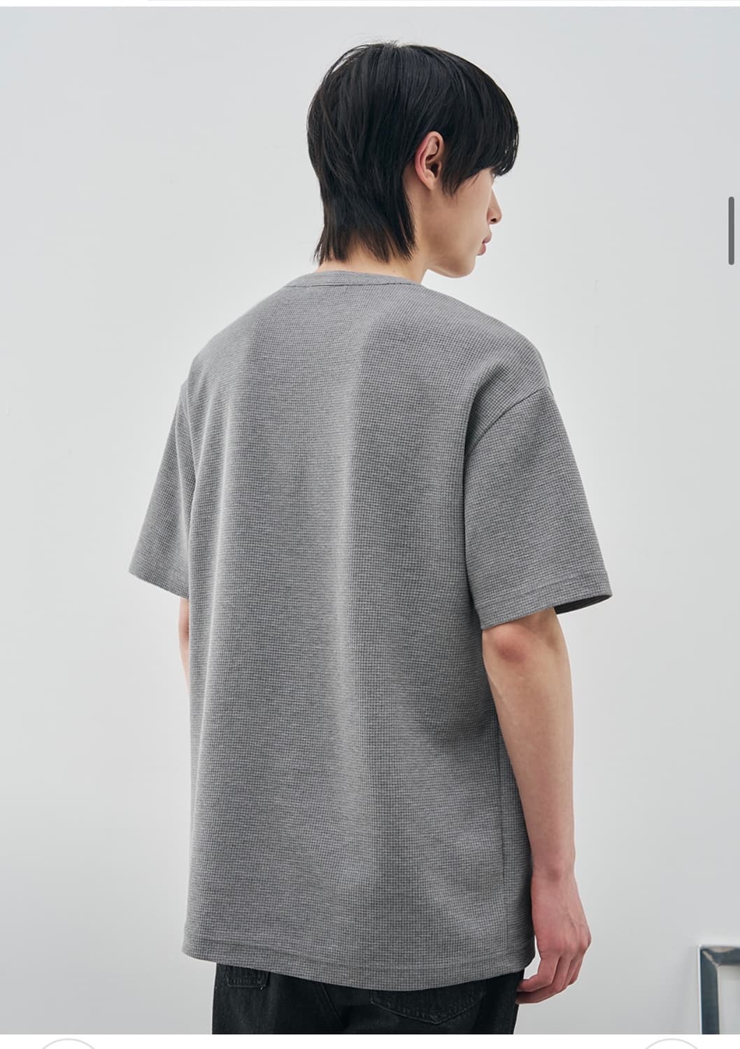 (L) 드로우핏 와플 헨리넥 하프 티셔츠 [MELANGE] 반팔 판매 상품이미지7