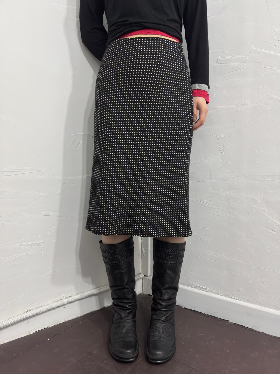 dot midi skirt 상품이미지1