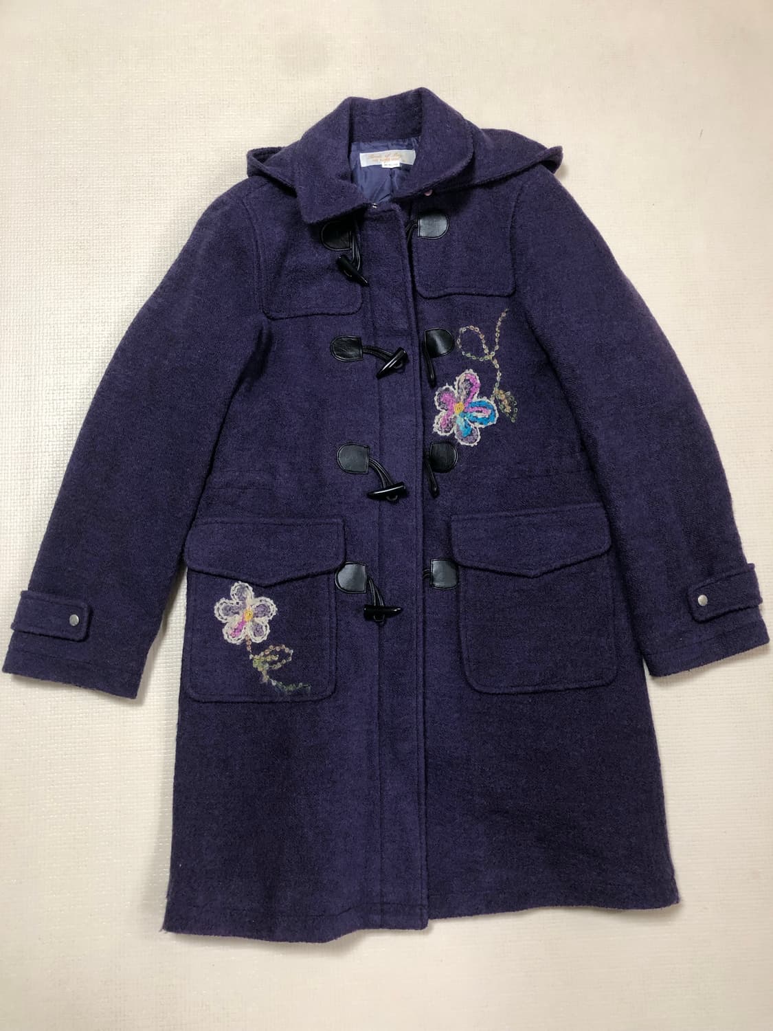 빈티지 퍼플 더플 롱 코트 상품이미지10