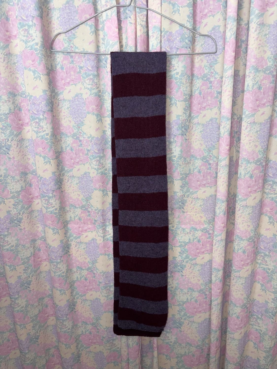 퍼플 버건디 스트라이프 머플러 상품이미지6