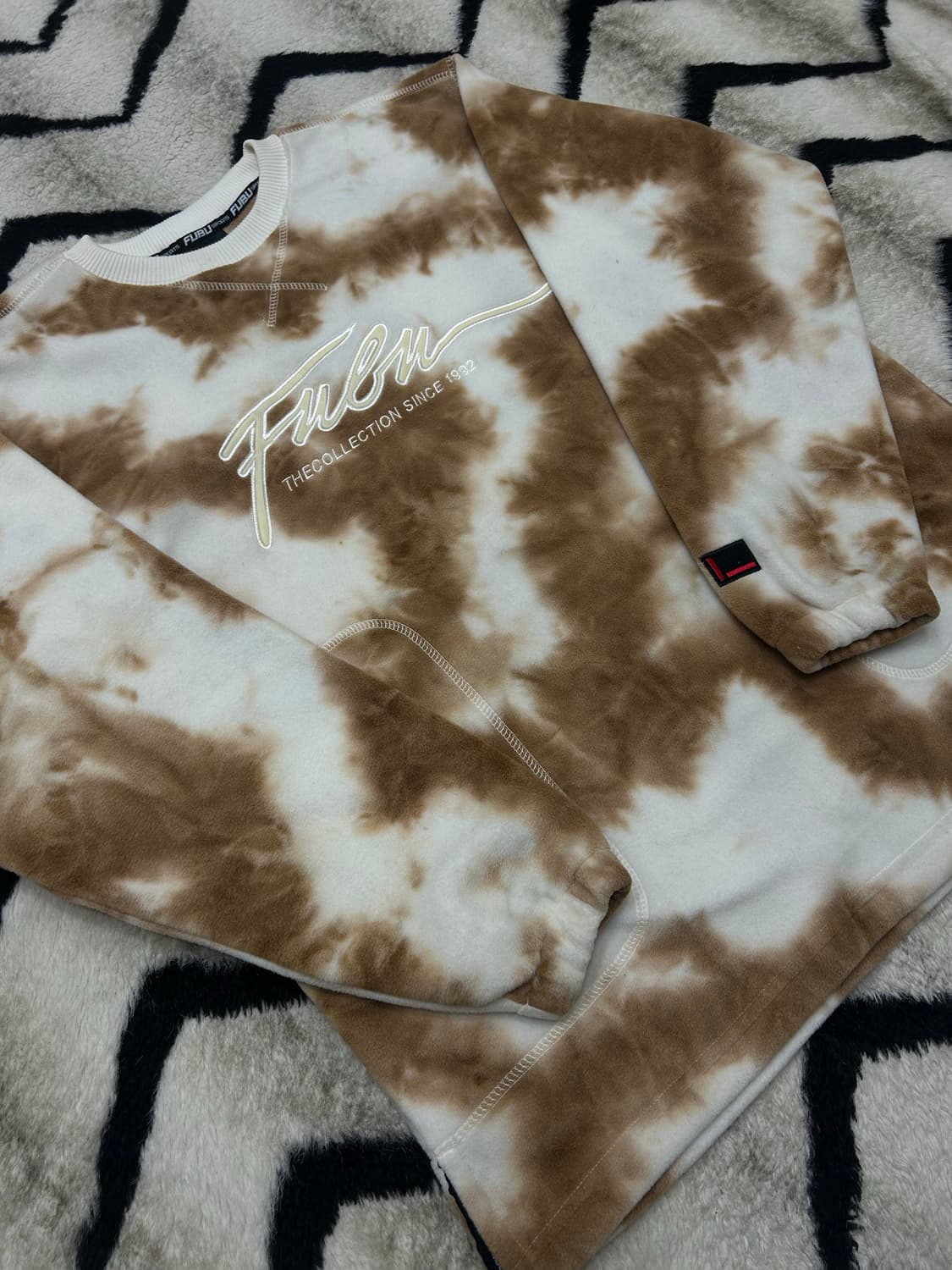 [M]FUBU 타이다이 오버핏 플리스 맨투맨/릴렉스드 핏 상품이미지2