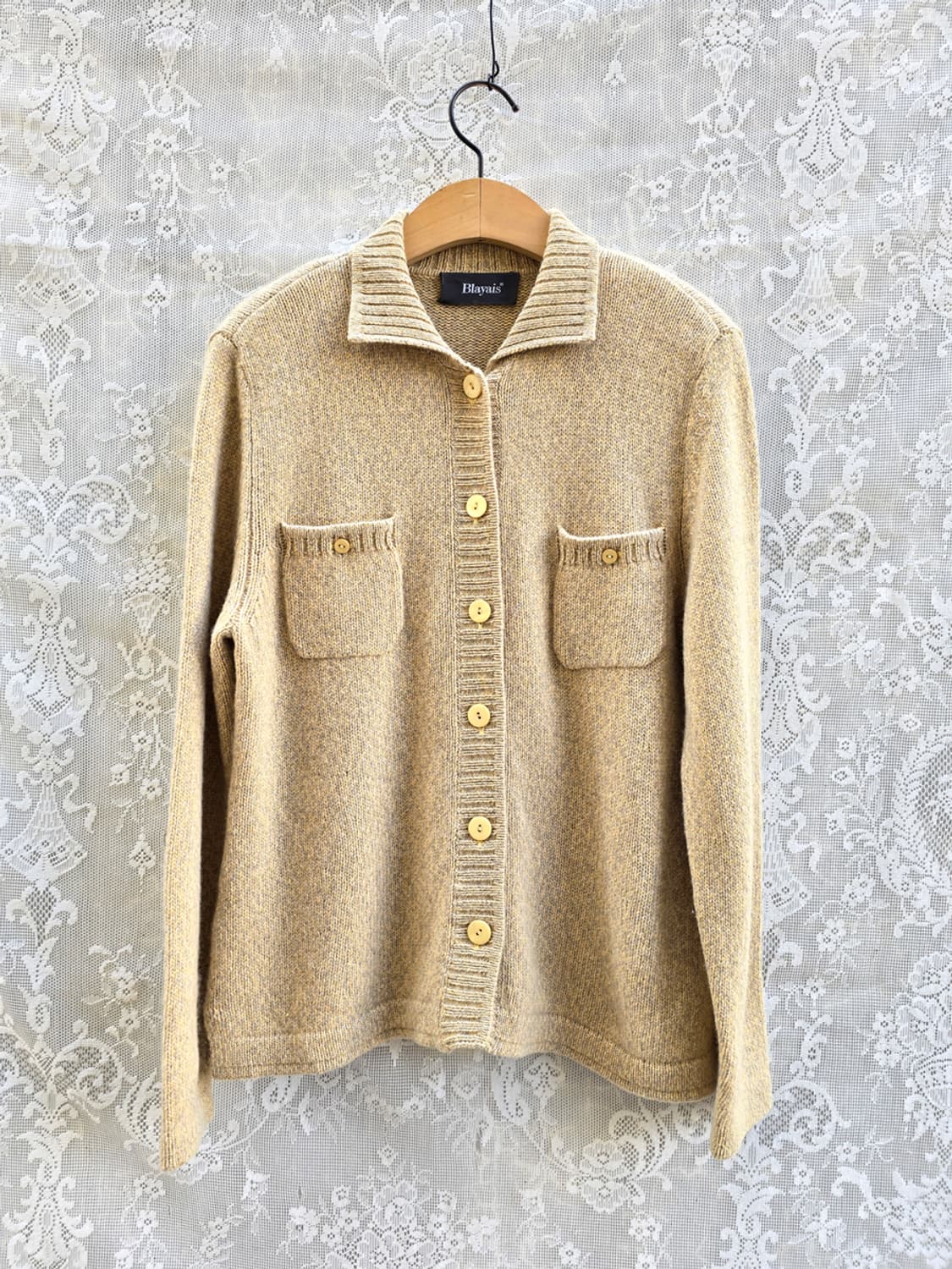 캐시미어 100% 니트 버튼 자켓 상품이미지1