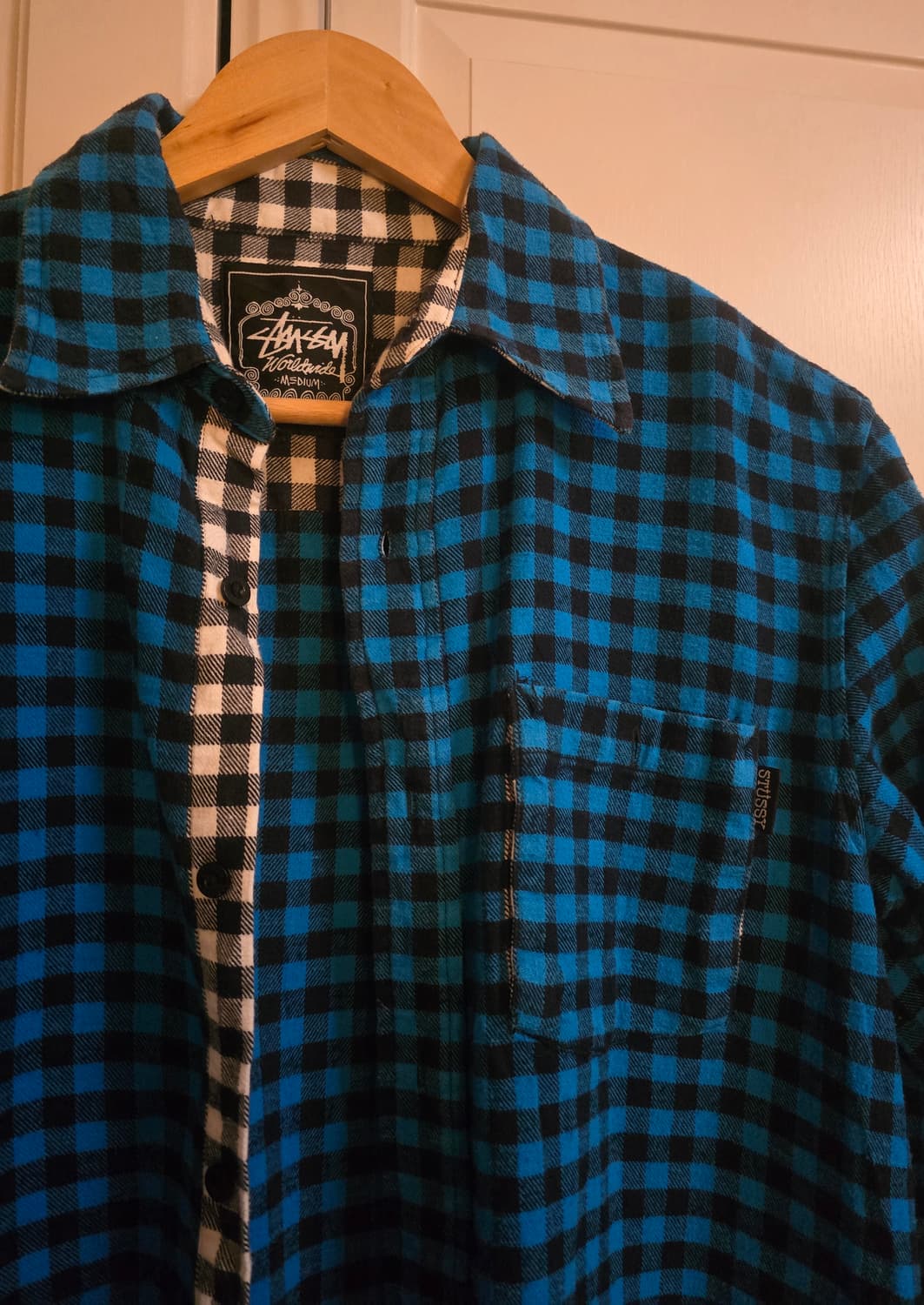 00s Stussy 스투시 헤비 플란넬 체크 셔츠 M 상품이미지2